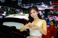 An Unidentified female presenter pose in Bangkok International Motor Show 2017