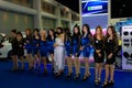 An Unidentified female presenter pose in Bangkok International Motor Show 2017