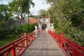 The Huc bridge at the Hoan Kiem LakeRed Bridge,Hanoi,Vietnam