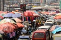 Unidentified Ghanaian people buy and sell goods at the Kumasi m Royalty Free Stock Photo