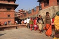 Unidentified Hindu pilgrims visit the Pashupathinath temple