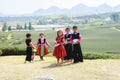 Unidentified HMong ethnic minority kids