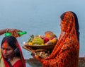 An unidentified Indian woman praying. Royalty Free Stock Photo