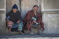 Unidentified indigenous native Quechua people in traditional clothing at the local Tarabuco Sunday Market, Bolivia