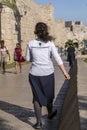 Unidentified Jewish female Yeshiva student in Jerusalem