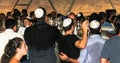 Unidentified jewish man praying on ceremony of Simhath Torah . Tel Aviv.