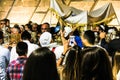 Unidentified jewish people on ceremony of Simhath Torah. Tel Aviv.