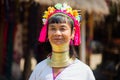 Unidentified Long Neck Karen hill tribe people. Karen Long Neck Villages in chiang rai, Thailand