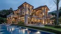 Unidentified Luxury Home Exterior the rich Royalty Free Stock Photo
