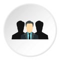 Unidentified male avatars icon, flat style