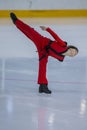 Unidentified Male Figure Skater Performs Bronze Class Men Free Skating Program at Minsk Arena Cup