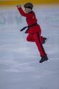 Unidentified Male Figure Skater Performs Bronze Class Men Free Skating Program at Minsk Arena Cup