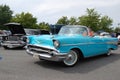 Unidentified Man Driving 1957 Chevrolet Bel Air Co