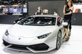 Unidentified model with Lamborghini Huracan Spyder LP 610-4