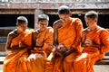 An unidentified monk teaching young novice monks