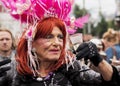 Unidentified older transgender during Gay pride.