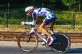 Unidentified participant of 70th Tour de Pologne cycling 7th stage race in Krakow, Poland