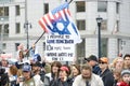 unidentified participants at a Rally Against Anti-Semitism at Civic Center Royalty Free Stock Photo