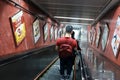 Unidentified passengers in Hong Kong subway system