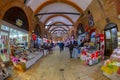 EDIRNE, TURKEY - 6 May 2018. Unidentified peolple at Selimiye Arasta Bazaar which is beside Selimiye Mosque in Edirne. Royalty Free Stock Photo