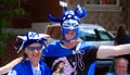 Unidentified people celebrating Quebec`s National Holiday