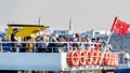 People cruise with ferry in Istanbul,Turkey