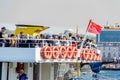 People cruise with ferry in Istanbul,Turkey