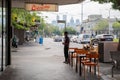 Unidentified People enjoy dining in Centre Place in Melbourne