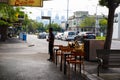 Unidentified People enjoy dining in Centre Place in Melbourne