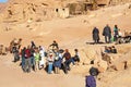 Unidentified people on an excursion near St. Catherine Monastery, Egypt Royalty Free Stock Photo