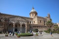 Unidentified People in front of Palermo Cathedral. Sicily. Italy Royalty Free Stock Photo