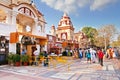 Unidentified people near Laxminarayan Temple is a temple in Delhi, India Royalty Free Stock Photo