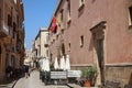 Unidentified People in the old Town of Marsala on Sicily. Italy