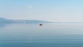 Small boat in Sapanca Lake, Adapazari, Turkey