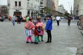 Unidentified People in the Streets of Lima. Peru