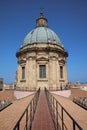 Unidentified People on top of Palermo Cathedral. Sicily. Italy