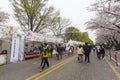 Unidentified people walking in Yeouido Spring Flower Festival