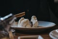 Unidentified person eating char siu bao with chopsticks Royalty Free Stock Photo