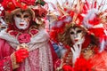 Unidentified person with Venetian Carnival mask in Venice, Italy on February Royalty Free Stock Photo
