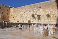 Unidentified pilgrims and tourists near the Wailing Wall women part, Jerusalem, Israel