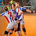 Unidentified players in action Royalty Free Stock Photo