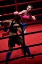 Unidentified players in Combat Fight Night Royalty Free Stock Photo