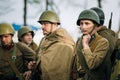 Unidentified re-enactor dressed as Soviet soldier