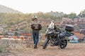 Unidentified rider with motorcycle Kawasaki versys 650 at Mae Hong Son, Thailand. 18 February 2023