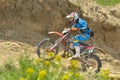 An unidentified rider participates in the World Endurocross Championship