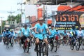 Unidentified riders in action during Bike for Mom event