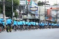 Unidentified riders in action during Bike for Mom event