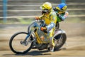 Unidentified riders participate at National Championship of dirt track
