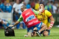 Unidentified rugby player who receives care from team doctor