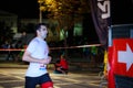 Unidentified runner in the marathon night of Bilbao, celebrated in Bilba